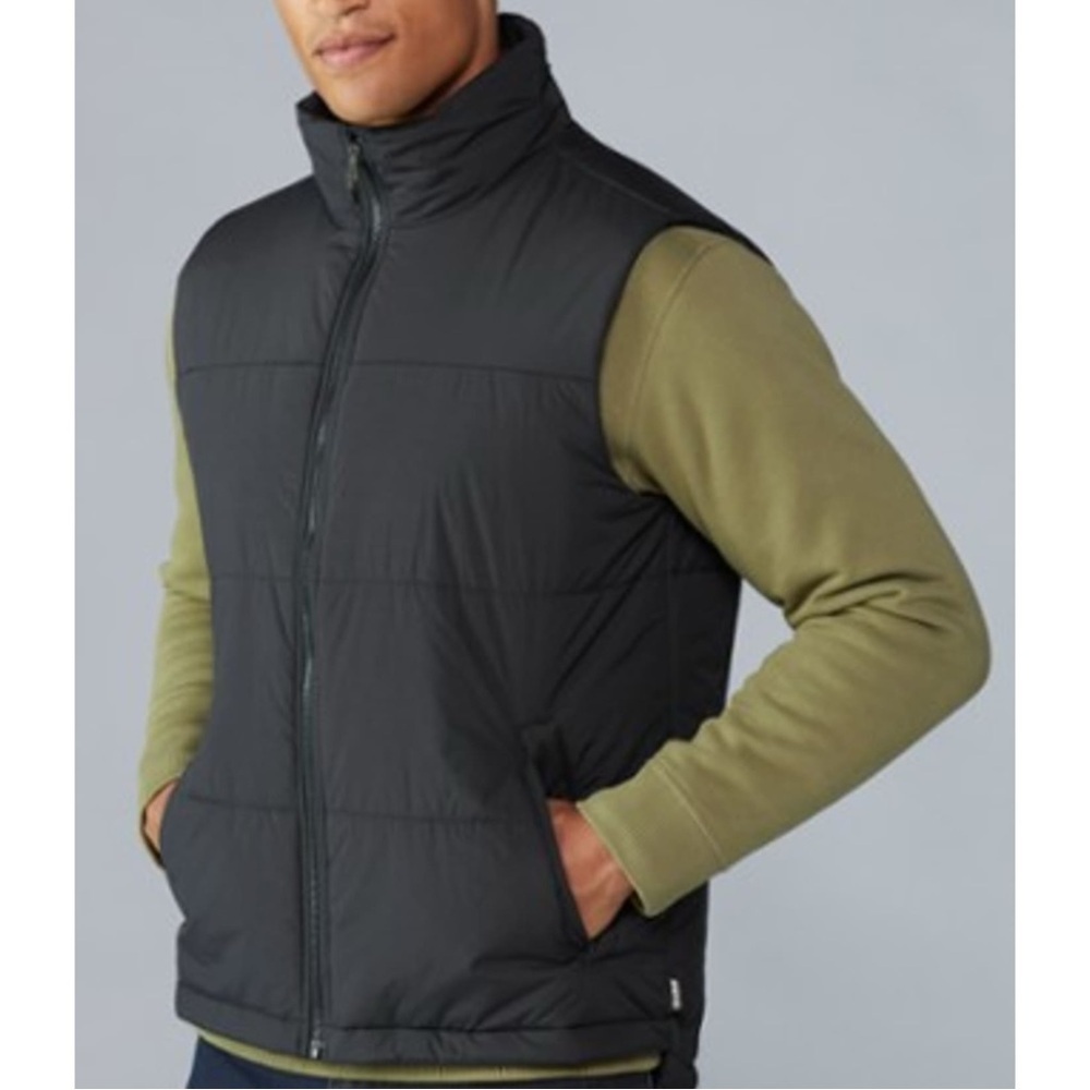 REI Co-op Men’s Groundbreaker Insulated Vest Full Zip High Neck Outdoor Black M